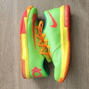 Nike yellow neon green and orange.